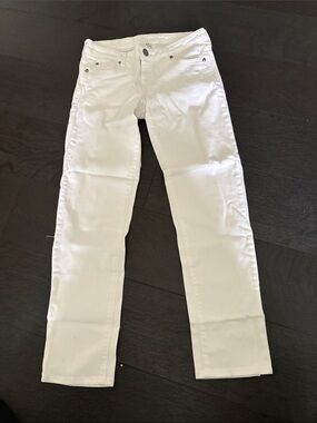 Kut from the Kloth Optic White Cotton Stretch Jeans Sz 4 Mid Rise Relaxed